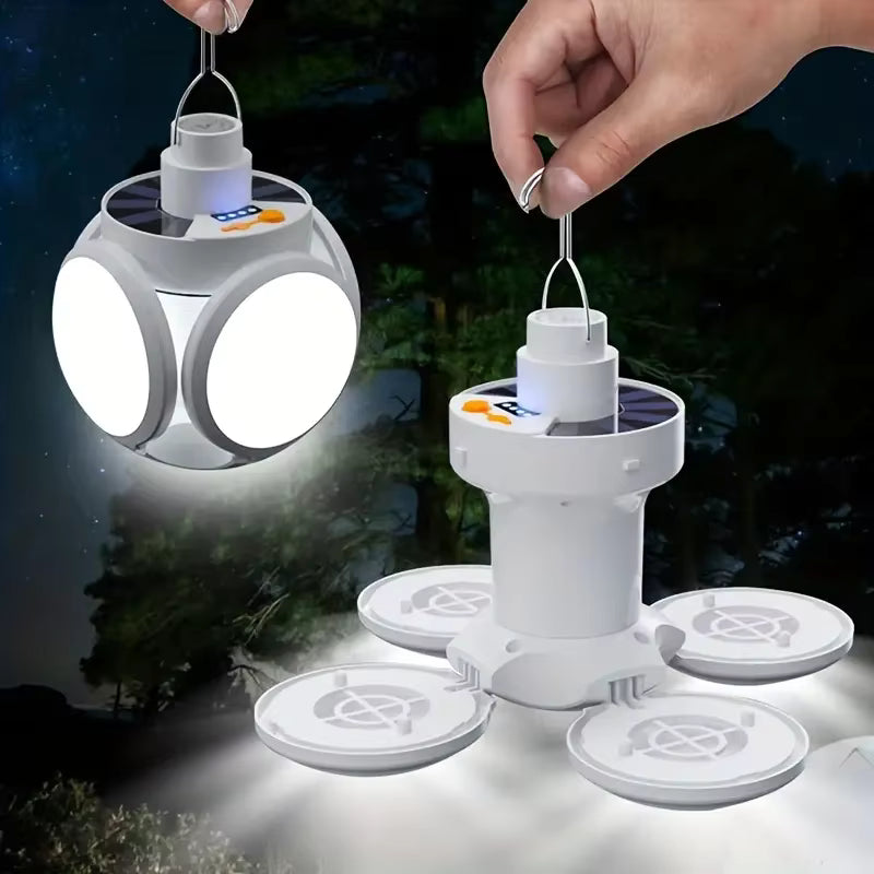 Lampă LED Solară Pliabilă 2-în-1