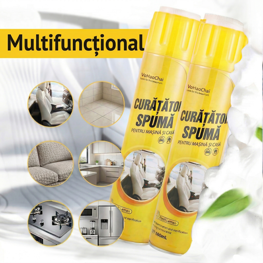 Spray cu Spumă de Curățare Multifuncțională + Burete